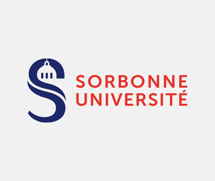 Logo der Sorbonne Universität mit stilisiertem S und der Darstellung einer Kuppel, in den Farben Blau und Rot. Die Universität ist bekannt für ihre akademischen Programme und ihre lange Tradition in der Hochschulbildung.